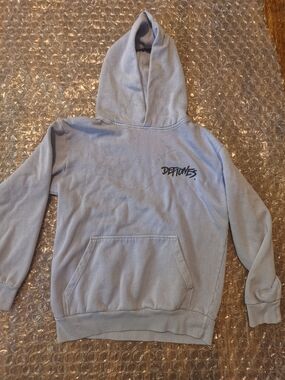 Deftones Light Blue Pullover Hoodie - Stains Only Visible In Certain Lighting